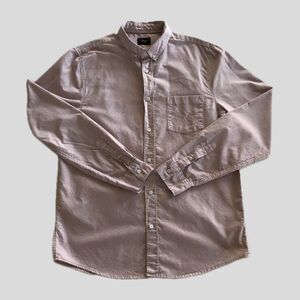 Academy Brand Pale Purple Cotton Long Sleeve Oxford Shirt, Mens Size M